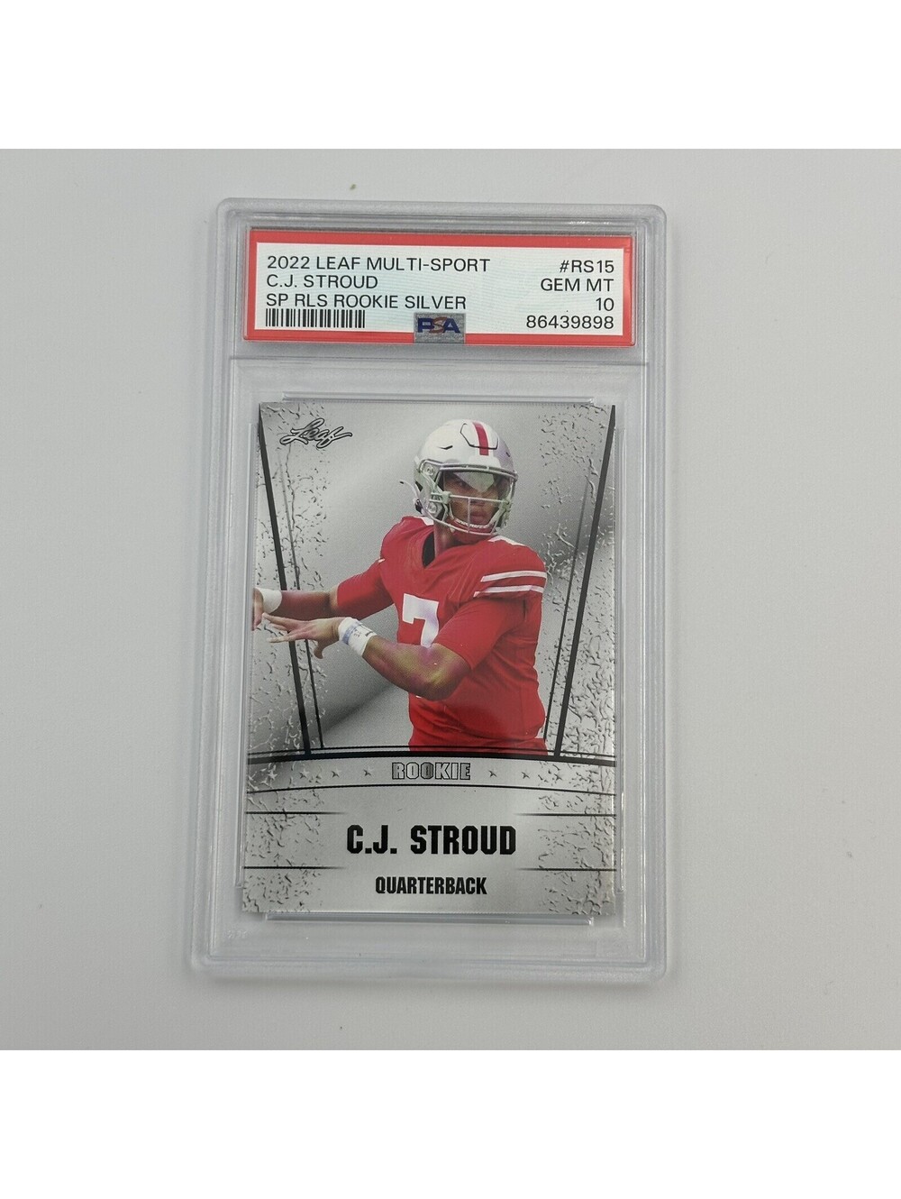 2022 Leaf C.J. Stroud SP RLS Rookie Silver Ohio State PSA 10 Gem Mint